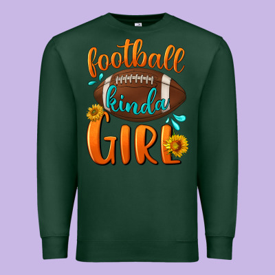 Football Kinda Girl Premium Sweatshirt Designed By Bundleandbundleshop