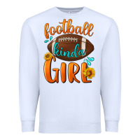 White football kinda girl Premium Sweatshirt - BundleAndBundleShop