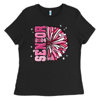 Senior 2024 Pink Cheer Ladies Tee | Teevron