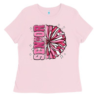 Bubblegum Pink senior 2024 pink cheer Ladies Tee - MaliasSmallBusiness