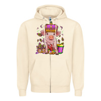 Sandshell mardi gras pig Zipper Hoodie - OliviaCreatesArt