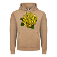 Vintage Coffee Oregon Grape Flower Illustrations Vintage Hoodie - LillyAllenDesigns