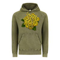 Vintage Olive Oregon Grape Flower Illustrations Vintage Hoodie - LillyAllenDesigns