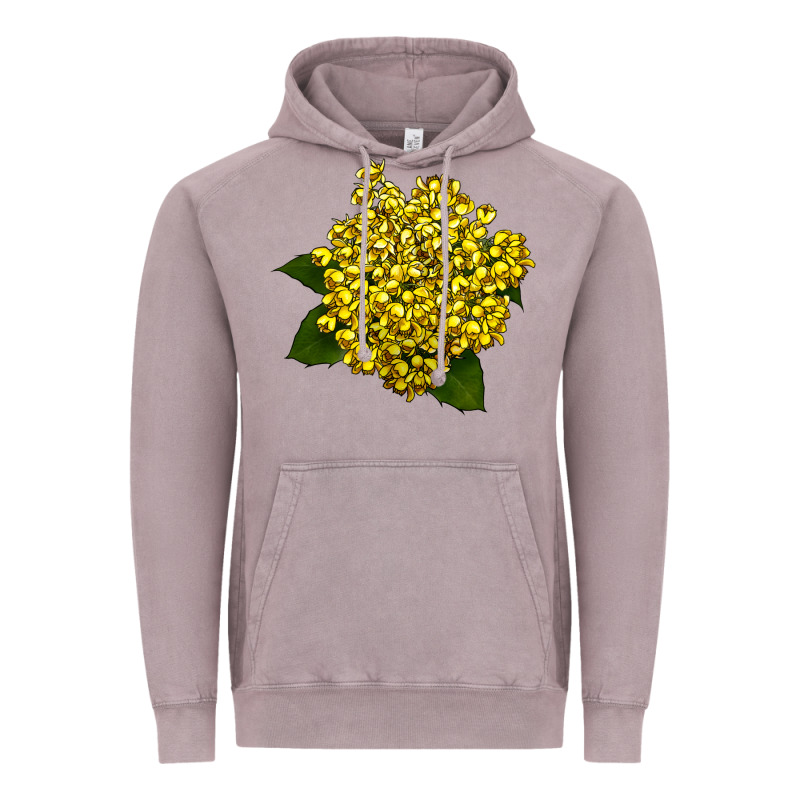 Oregon Grape Flower Illustrations Vintage Hoodie by LillyAllenDesigns | Teevron