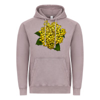 Vintage Zinc Oregon Grape Flower Illustrations Vintage Hoodie - LillyAllenDesigns