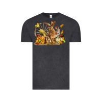 Vintage Black Fall Rabbit Vintage Tee - LillyAllenDesigns