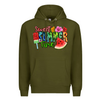 Army Green Sweet summer time Premium Hoodie - FaDigitalArtStudio