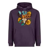 Plum Western Wild West Rodeo Heavyweight Hoodie - BundleAndBundleShop