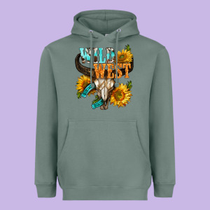 Western Wild West Rodeo Heavyweight Hoodie Designed By Bundleandbundleshop