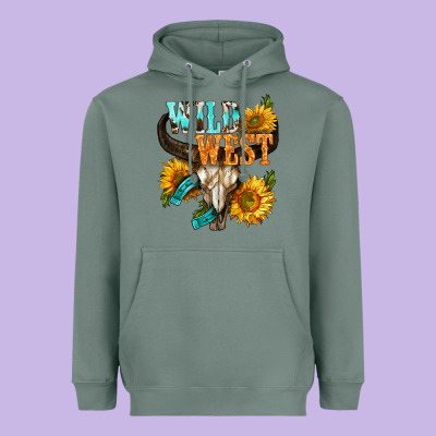 Western Wild West Rodeo Heavyweight Hoodie Designed By Bundleandbundleshop
