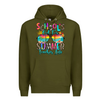 Army Green school's out for summer teacher life Premium Hoodie - RanaPortraitStore