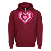 Burgundy sweet heart olivia Zipper Hoodie - OliviaCreatesArt