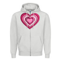 Dove Grey sweet heart olivia Zipper Hoodie - OliviaCreatesArt