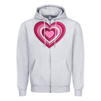 Heather Grey sweet heart olivia Zipper Hoodie - OliviaCreatesArt
