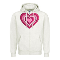 Oatmeal Heather sweet heart olivia Zipper Hoodie - OliviaCreatesArt