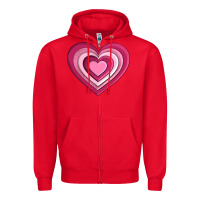 Red sweet heart olivia Zipper Hoodie - OliviaCreatesArt