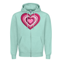Seafoam sweet heart olivia Zipper Hoodie - OliviaCreatesArt