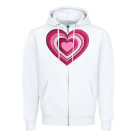 White sweet heart olivia Zipper Hoodie - OliviaCreatesArt