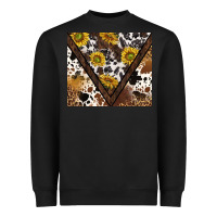Black western sunflowers and cowhide tumbler tbs Heavyweight Sweatshirt - TumblerDesignByShophia