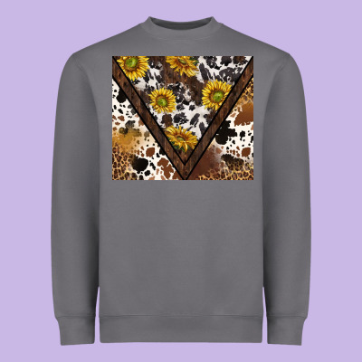 Western Sunflowers And Cowhide Tumbler Tbs Heavyweight Sweatshirt Designed By Tumblerdesignbyshophia