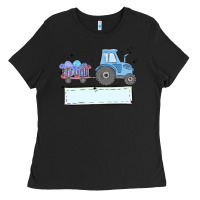 Black easter tractor boy Ladies Tee - MaliasSmallBusiness