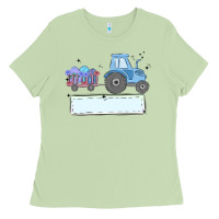 Matcha easter tractor boy Ladies Tee - MaliasSmallBusiness