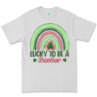 Dove Grey lucky to be a teacher Premium Tee - MaliasSmallBusiness