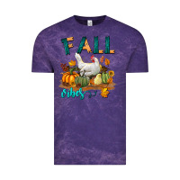 Cloud Purple Fall Vibes Chicken Vintage Tee - LillyAllenDesigns
