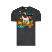 Vintage Black Fall Vibes Chicken Vintage Tee - LillyAllenDesigns