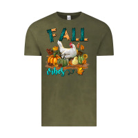 Vintage Olive Fall Vibes Chicken Vintage Tee - LillyAllenDesigns