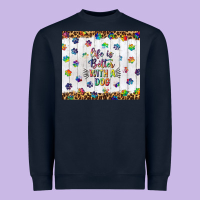 Life Is Better With A Dog Tumbler Tbs Heavyweight Sweatshirt Designed By Tumblerdesignbyshophia