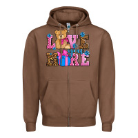 Chestnut love you more olivia Zipper Hoodie - OliviaCreatesArt