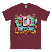 Burgundy god is my refuge and strength Classic Tee - LillyAllenDesigns