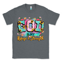 Charcoal Heather god is my refuge and strength Classic Tee - LillyAllenDesigns