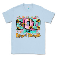 Dusty Blue god is my refuge and strength Classic Tee - LillyAllenDesigns