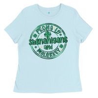 Baby Blue prone to shenanigans and malarkey Ladies Tee - MaliasSmallBusiness