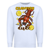 White mardi gras crawfish dude Premium Sweatshirt - FaDigitalArtStudio