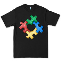 Black autism puzzle Premium Tee - MaliasSmallBusiness