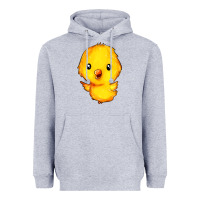 Heather Grey chick Heavyweight Hoodie - FaDigitalArtStudio
