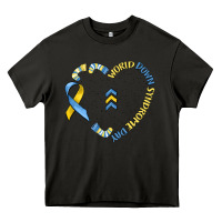 Asphalt world down syndrome day Heavy Core Tee - MaliasSmallBusiness