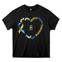 Black world down syndrome day Heavy Core Tee - MaliasSmallBusiness