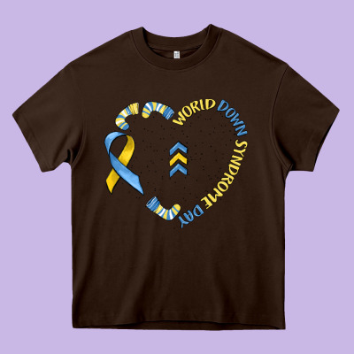 World Down Syndrome Day Heavy Core Tee Designed By Maliassmallbusiness