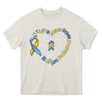 Cream world down syndrome day Heavy Core Tee - MaliasSmallBusiness