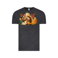Vintage Black Fall Squirrel Vintage Tee - LillyAllenDesigns