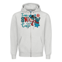 Dove Grey i am snow cute Zipper Hoodie - OliviaCreatesArt