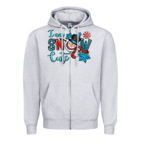 Heather Grey i am snow cute Zipper Hoodie - OliviaCreatesArt