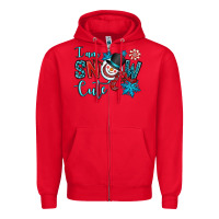 Red i am snow cute Zipper Hoodie - OliviaCreatesArt