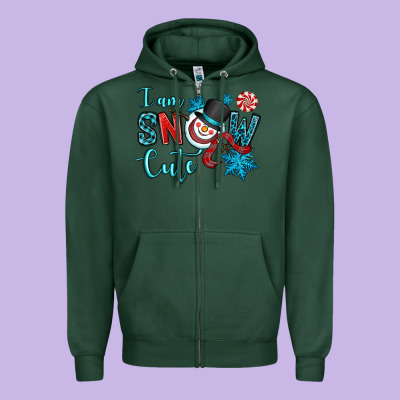 I Am Snow Cute Zipper Hoodie Designed By Oliviacreatesart