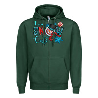Sports Green i am snow cute Zipper Hoodie - OliviaCreatesArt