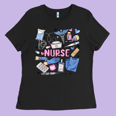 Can't Talk Right Now Doing Nurse Stuff Ladies Tee Designed By Maliassmallbusiness